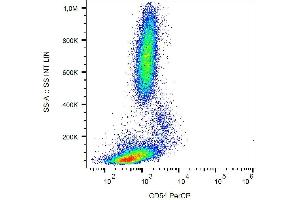 Surface staining of human peripheral blood with anti-CD54 (1H4) PerCP.