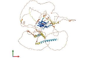 AlphaFold protein structure predicition of Human Recombinant PPP1R3F Protein, UniprotID Q6ZSY5