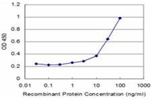 Detection limit for recombinant GST tagged TPD52 is approximately 1ng/ml as a capture antibody. (TPD52 anticorps  (AA 100-184))