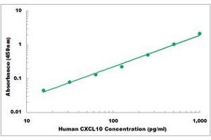 Representative Standard Curve (CXCL10 Kit ELISA)