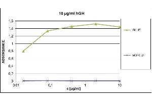 ELISA of human growth hormone using mouse monoclonal antibody GH-45.
