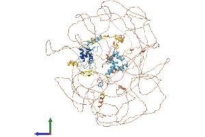 AlphaFold protein structure predicition of Mouse Recombinant Asxl1 Protein, UniprotID P59598