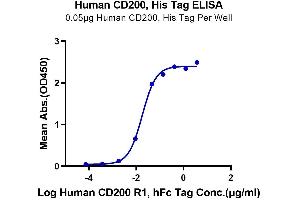 Immobilized Human CD200 at 0. (CD200 Protein (CD200) (AA 31-232) (His tag))