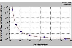 Typical Standard Curve (Malonyl Coenzyme A Kit ELISA)