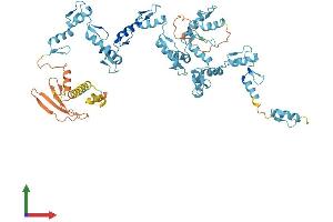 AlphaFold protein structure predicition of Human Recombinant ZNF189 Protein, UniprotID O75820