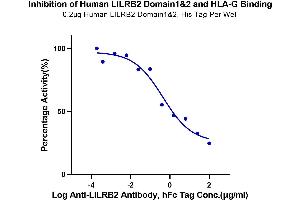 Binding Studies (Bind) image for Leukocyte Immunoglobulin-Like Receptor, Subfamily B (With TM and ITIM Domains), Member 2 (LILRB2) (AA 22-229) protein (His tag) (ABIN7275165)