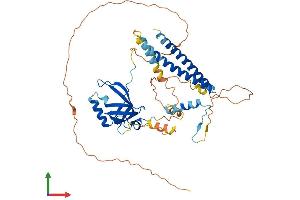 AlphaFold protein structure predicition of Human Recombinant TAF7L Protein, UniprotID Q5H9L4