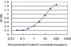Detection limit for recombinant GST tagged HSPBAP1 is approximately 0. (HSPBAP1 anticorps  (AA 1-488))