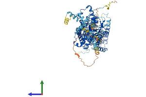 AlphaFold protein structure predicition of Mouse Recombinant Slc26a5 Protein, UniprotID Q99NH7