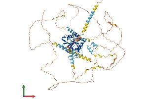 AlphaFold protein structure predicition of Human Recombinant YTHDC1 Protein, UniprotID Q96MU7
