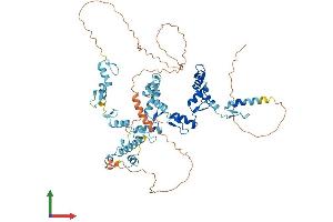 AlphaFold protein structure predicition of Human Recombinant ZNF792 Protein, UniprotID Q3KQV3