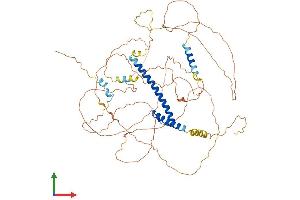 AlphaFold protein structure predicition of Mouse Recombinant Tcf3 Protein, UniprotID P15806
