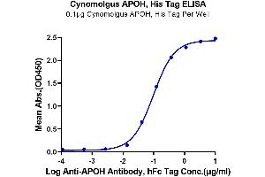 Immobilized Cynomolgus APOH, His Tag at 1 μg/mL (100 μL/well) on the plate.