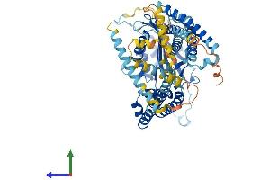 AlphaFold protein structure predicition of Human Recombinant PKD2L2 Protein, UniprotID Q9NZM6
