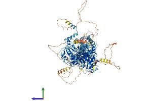 AlphaFold protein structure predicition of Mouse Recombinant Kcnt1 Protein, UniprotID Q6ZPR4
