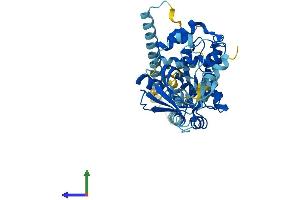 AlphaFold protein structure predicition of Mouse Recombinant Cyth3 Protein, UniprotID O08967