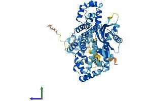 AlphaFold protein structure predicition of Human Recombinant EPM2AIP1 Protein, UniprotID Q7L775