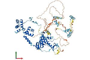 AlphaFold protein structure predicition of Human Recombinant MTA1 Protein, UniprotID Q13330