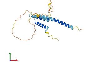AlphaFold protein structure predicition of Human Recombinant MID1IP1 Protein, UniprotID Q9NPA3