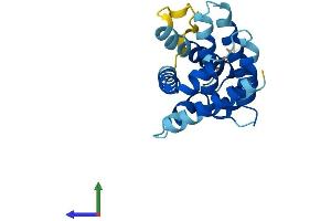 AlphaFold protein structure predicition of Mouse Recombinant Bax Protein, UniprotID Q07813