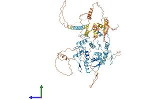 AlphaFold protein structure predicition of Human Recombinant GZF1 Protein, UniprotID Q9H116