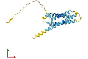 AlphaFold protein structure predicition of Mouse Recombinant Pllp Protein, UniprotID Q9DCU2 (Plasmolipin Protein (AA 1-182) (His tag))