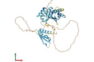 AlphaFold protein structure predicition of Mouse Recombinant Pcbp2 Protein, UniprotID Q61990
