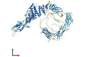 AlphaFold protein structure predicition of Human Recombinant TRAPPC10 Protein, UniprotID P48553