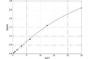 A typical standard curve (CX3CL1 Kit ELISA)