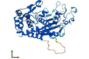AlphaFold protein structure predicition of Mouse Recombinant Amz2 Protein, UniprotID Q400C8