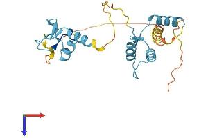 AlphaFold protein structure predicition of Mouse Recombinant Sap30 Protein, UniprotID O88574