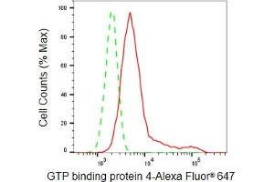 Flow cytometric analysis of GTP binding protein 4 expression in HepG2 cells using GTP binding protein 4 antibody (ABIN7798811), 1:2,000). (Recombinant GTPBP4 anticorps)