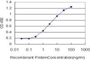 Detection limit for recombinant GST tagged AKAP9 is approximately 0.
