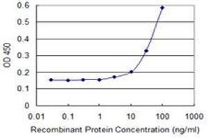 Detection limit for recombinant GST tagged RHOC is 3 ng/ml as a capture antibody.