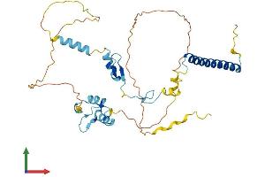 AlphaFold protein structure predicition of Human Recombinant ATXN7L3 Protein, UniprotID Q14CW9
