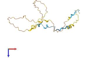 AlphaFold protein structure predicition of Mouse Recombinant Mplkip Protein, UniprotID Q9D011