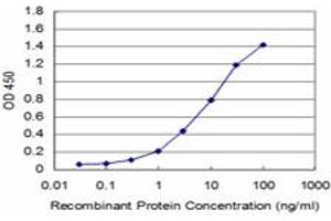 Detection limit for recombinant GST tagged ZNF496 is approximately 0.