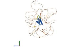 AlphaFold protein structure predicition of Human Recombinant MEIOC Protein, UniprotID A2RUB1 (Gm1564 (AA 1-952) protein (His tag))