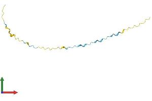AlphaFold protein structure predicition of Human Recombinant SPRR1A Protein, UniprotID P35321