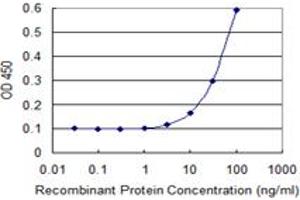 Detection limit for recombinant GST tagged ENAH is 3 ng/ml as a capture antibody. (ENAH anticorps  (AA 291-390))
