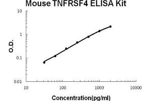Mouse TNFRSF4/OX40 PicoKine ELISA Kit standard curve (TNFRSF4 Kit ELISA)