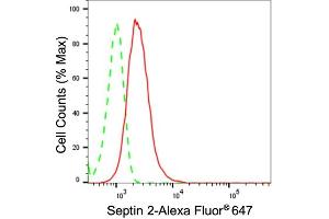 Flow cytometric analysis of Septin 2 expression in C2C12 cells using Septin 2 antibody (ABIN7800295), 1:2,000). (Recombinant Septin 2 anticorps)