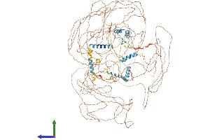 AlphaFold protein structure predicition of Mouse Recombinant Setbp1 Protein, UniprotID Q9Z180