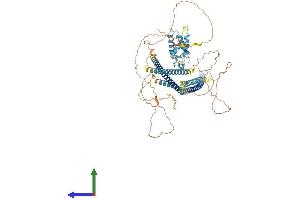 AlphaFold protein structure predicition of Human Recombinant CCPG1 Protein, UniprotID Q9ULG6