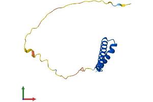 AlphaFold protein structure predicition of Human Recombinant CDK2AP1 Protein, UniprotID O14519