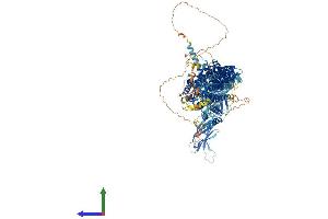 AlphaFold protein structure predicition of Mouse Recombinant Cadps Protein, UniprotID Q80TJ1