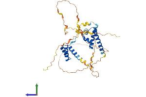 AlphaFold protein structure predicition of Human Recombinant POU5F1 Protein, UniprotID Q01860