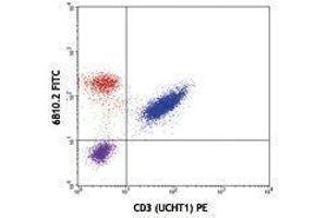 Flow Cytometry (FACS) image for anti-CD247 Molecule (CD247) antibody (FITC) (ABIN2661613) (CD247 anticorps  (FITC))