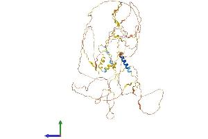 AlphaFold protein structure predicition of Human Recombinant ZNF750 Protein, UniprotID Q32MQ0