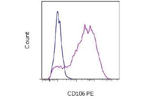 Flow Cytometry (FACS) image for anti-Vascular Cell Adhesion Molecule 1 (VCAM1) antibody (PE) (ABIN2144995) (VCAM1 anticorps  (PE))